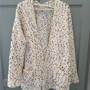 Moon and Madison Speckled Knit Cardigan M